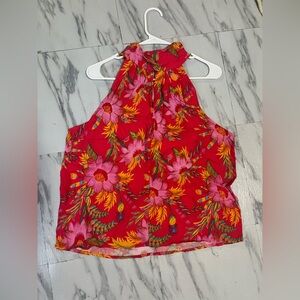 Rachel Roy vibrant floral top size L